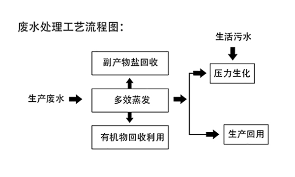 多效蒸發工藝處（chù）理橡膠助劑促進劑廢水工藝流程（chéng）圖